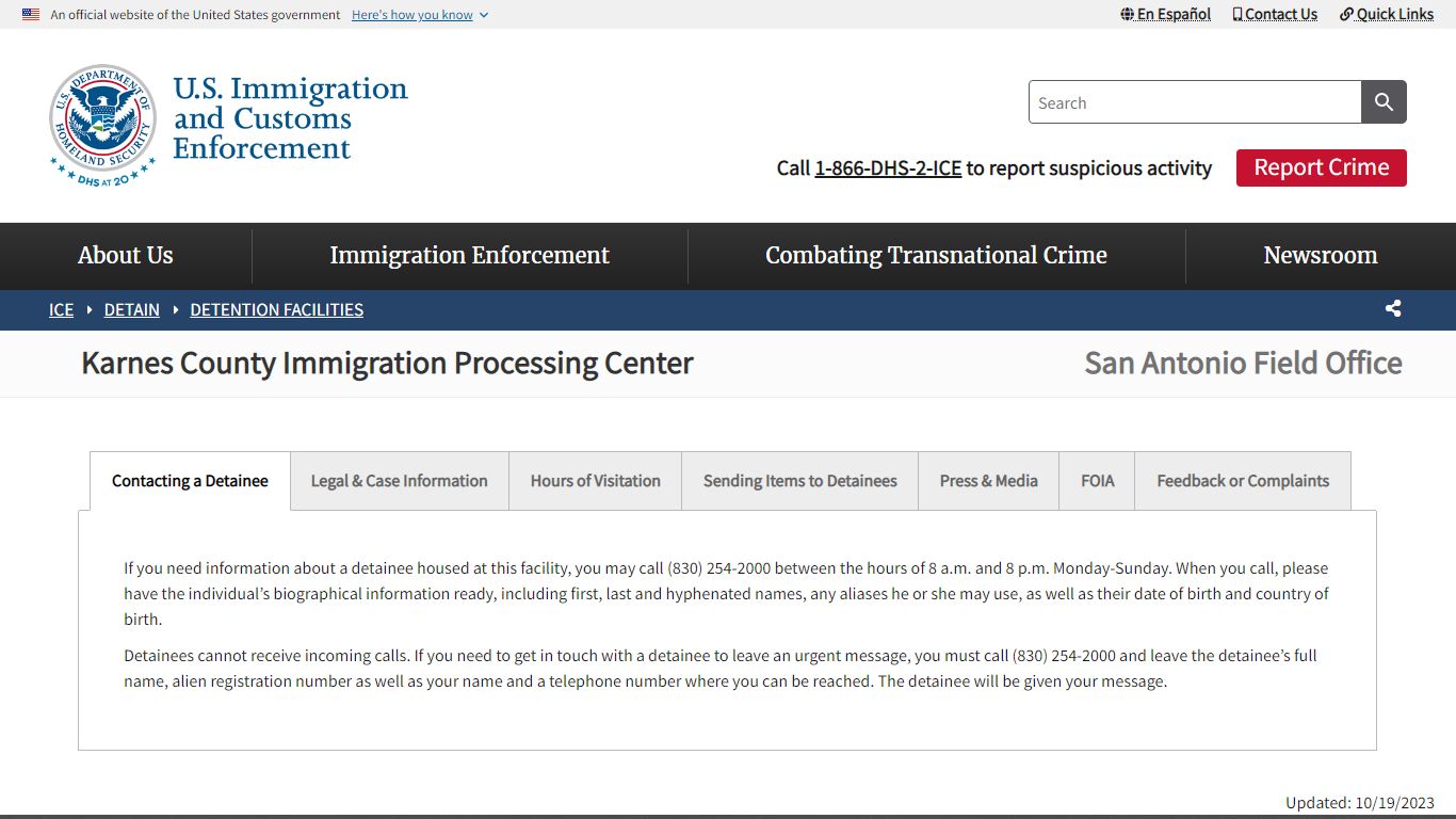 Karnes County Immigration Processing Center | ICE